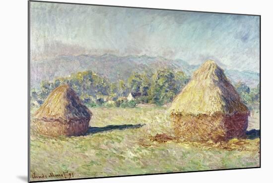 Two Haystacks-Claude Monet-Mounted Giclee Print