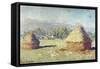 Two Haystacks-Claude Monet-Framed Stretched Canvas