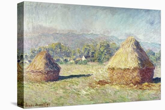 Two Haystacks-Claude Monet-Stretched Canvas