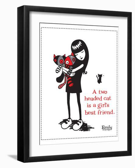 Two Headed Friend-Emily the Strange-Framed Premium Giclee Print