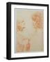 Two Heads in Profile, c.1500-Leonardo da Vinci-Framed Giclee Print