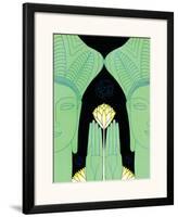 Two Heads Two Hands and Flower-Frank Mcintosh-Framed Art Print