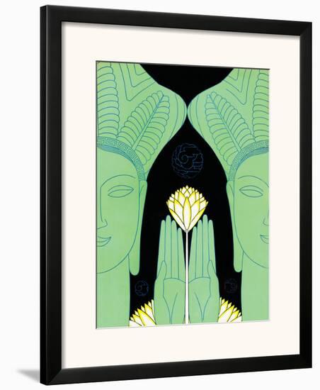 Two Heads Two Hands and Flower-Frank Mcintosh-Framed Art Print