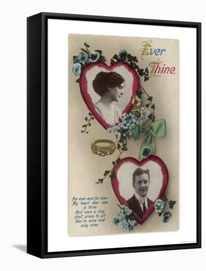 Two Hearts and a Ring, Ever Thine!-null-Framed Stretched Canvas