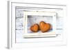 Two Hearts Made of Stone in Picture Frame-Uwe Merkel-Framed Photographic Print