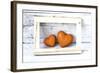 Two Hearts Made of Stone in Picture Frame-Uwe Merkel-Framed Photographic Print