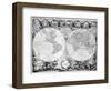 Two Hemisphere World Map-null-Framed Giclee Print