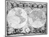 Two Hemisphere World Map-null-Mounted Giclee Print