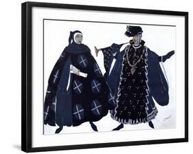 Two Heralds, Ballet Costume Design, 1911-Leon Bakst-Framed Giclee Print