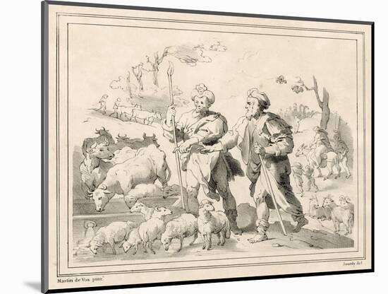 Two Herdsmen-Maarten de Vos-Mounted Giclee Print