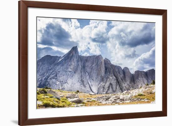 Two Hikers are Dwarfed by the 12,173 Foot Ambush Peak in the Wind River Range-Ben Herndon-Framed Photographic Print