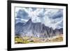 Two Hikers are Dwarfed by the 12,173 Foot Ambush Peak in the Wind River Range-Ben Herndon-Framed Photographic Print
