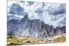 Two Hikers are Dwarfed by the 12,173 Foot Ambush Peak in the Wind River Range-Ben Herndon-Mounted Photographic Print