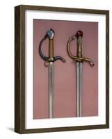 Two Hilts of Swords with Enamel and Diamonds, Age of King Christian IV-null-Framed Giclee Print