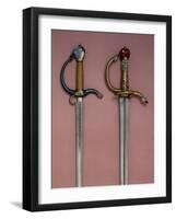 Two Hilts of Swords with Enamel and Diamonds, Age of King Christian IV-null-Framed Giclee Print