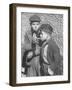 Two Homeless Boys Lighting Up American Cigarettes with British Matches-George Rodger-Framed Photographic Print