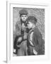 Two Homeless Boys Lighting Up American Cigarettes with British Matches-George Rodger-Framed Photographic Print