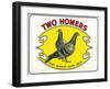 Two Homers Brand Cigar Inner Box Label-Lantern Press-Framed Art Print