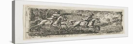 Two Horsemen Fighting-Pieter Van Laer-Stretched Canvas