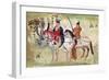 Two Horsemen in a Landscape Or, the Boddhisatva and His Equerry, Tang Period (Painted Stone)-null-Framed Giclee Print