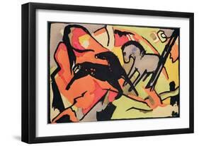 Two Horses, 1911/12-Franz Marc-Framed Giclee Print