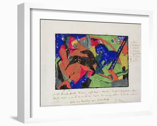 Two Horses, 1911-12-Franz Marc-Framed Giclee Print