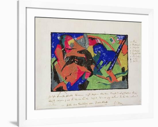 Two Horses, 1911-12-Franz Marc-Framed Giclee Print