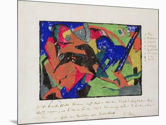 Two Horses, 1911-12-Franz Marc-Mounted Premium Giclee Print