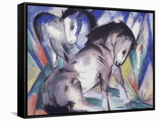 Two Horses, 1913-Franz Marc-Framed Stretched Canvas