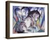 Two Horses, 1913-Franz Marc-Framed Giclee Print