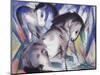 Two Horses, 1913-Franz Marc-Mounted Giclee Print