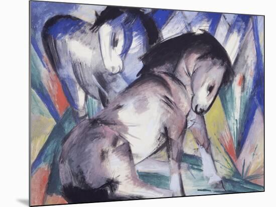 Two Horses, 1913-Franz Marc-Mounted Giclee Print