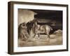 Two Horses and a Sleeping Groom, C.1822-1823-Théodore Géricault-Framed Giclee Print