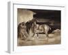 Two Horses and a Sleeping Groom, C.1822-1823-Théodore Géricault-Framed Giclee Print