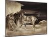 Two Horses and a Sleeping Groom, C.1822-1823-Théodore Géricault-Mounted Giclee Print