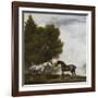 Two Horses Communing in a Landscape by George Stubbs-George Stubbs-Framed Premium Giclee Print