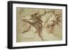 Two Horses' Heads-John Michael Rysbrack-Framed Giclee Print