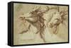 Two Horses' Heads-John Michael Rysbrack-Framed Stretched Canvas