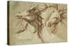 Two Horses' Heads-John Michael Rysbrack-Stretched Canvas