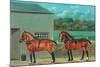 Two Horses in Harness, c.1910-null-Mounted Giclee Print
