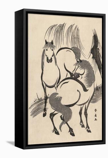 Two Horses-null-Framed Stretched Canvas