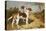 Two Hounds in a Landscape-John Emms-Stretched Canvas