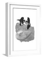 Two Human and a Balloon-Ryuichirou Motomura-Framed Art Print