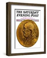 "Two Hundredth Anniversary Number," Saturday Evening Post Cover, December 15, 1928-Julio Kilenyi-Framed Giclee Print