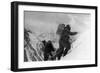 Two Hunza Porters Climb Up To the Fourth Camp on the Abruzzi Spur of K2-null-Framed Giclee Print