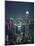 Two Ifc Building on Right and Skyline at Night, Hong Kong, China, Asia-Amanda Hall-Mounted Photographic Print