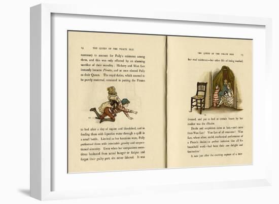 Two Illustrations, the Queen of the Pirate Isle-Kate Greenaway-Framed Art Print