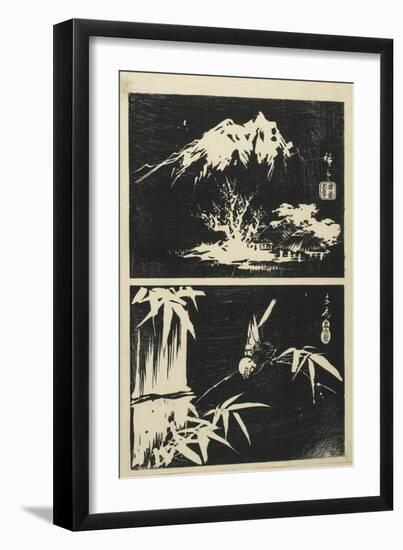 Two Images of Lithograph, Mid 19th Century-Utagawa Hiroshige-Framed Giclee Print