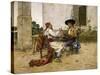 Two Inhabitants of the Valencia Huerta, 1880-1890-Joaquin Agrasot-Stretched Canvas