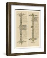 Two Initial Qs from an Italian Manuscript of the de Civitate Dei of Saint Augustine-null-Framed Art Print